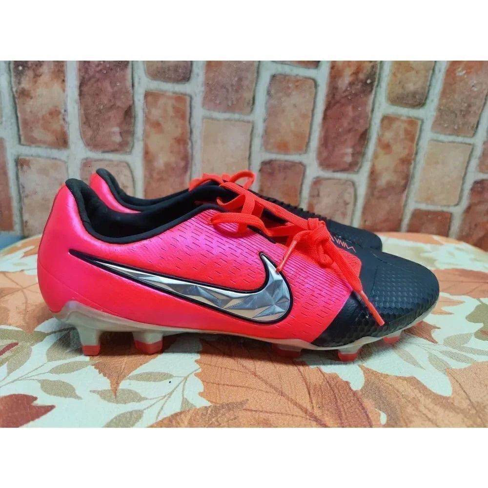 Nike Phantom Venom Elite FG Soccer Cleats Crimson Black Men's Size 5.5